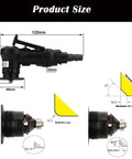 Lyshujli pneumatic chamfering tool, mini air-powered beveling and deburring for metal and wood, 1/4 inch air inlet.