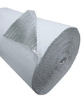 Rock Solid Double Bubble Reflective Foil Insulation R8 Thermal Barrier Roll 48 Inches By 100 Feet showing rolled foil insulation material.