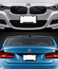 Two Pack Black Aluminum License Plate Frames With Matte Finish For BMW 1 Series Through X7 And M Models, 4 Hole Mount