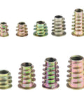 Assorted sizes of zinc alloy threaded fasteners for Socket Cap Screws Set M4 M5 M6 M8 M10 Zinc Alloy Threaded Fasteners With Flanged Hex Drive Heads For Wood Insert Nuts Furniture Hardware Heavy Duty Corrosion Resistant 20 Pcs M6x10