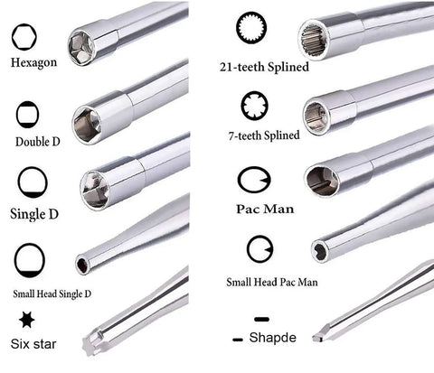 Carburetor Adjustment Tool Screwdriver Kit Pack Of 10 showing various stainless steel tool heads for compatibility details.