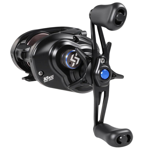 Digital Anti Backlash Baitcasting Reel No Fuss Casting With Smart Braking System Seven Point Two To One Gear Ratio Eighteen Lb Max Drag