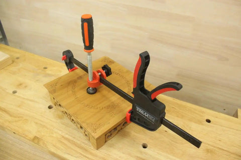 Edge Clamp Extension Tool For Woodworking Quick Fixes And Clamping, Durable steel body on 15mm clamp rail for jig setup