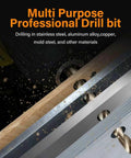 Heavy Duty 15 Pc Cobalt M35 Twist Drill Bit Kit For Metal Stainless Steel Cast Iron Wood And Plastic With Smart Storage Box, multi-purpose drill bit use
