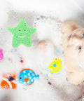 Star Shaped Body Scrubber Sponges Set With Quick Drying Wear Resistant Material for Deep Cleaning Bathing Home and Travel Use