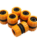 Fix Leaky Gums Fast With This Awesome 6 Piece Garden Hose Repair Kit For Seamless 5/8 Or 3/4 Inch Connections No Tools Needed Just Snap And Go To Save Your Summer Watering Projects Anywhere orange plastic hose repair fittings