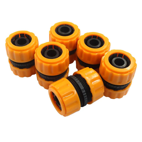 Fix Leaky Gums Fast With This Awesome 6 Piece Garden Hose Repair Kit For Seamless 5/8 Or 3/4 Inch Connections No Tools Needed Just Snap And Go To Save Your Summer Watering Projects Anywhere orange plastic hose repair fittings
