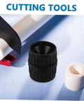 Two Pack Tubing Reamer Set For Copper Pipes Inner And Outer Deburring Tools Chamfering Edges with cutting tool close-up