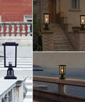 Outdoor Post Light 2 Pack Exterior Pole Lanterns With E26 Base Waterproof Matte Black Finish For Patio And Garden Weather Resistant Aluminum Lamp Posts Bulb Not Included on brick and seaside settings