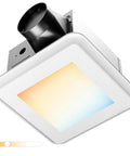 80 CFM Ceiling Mount Bathroom Exhaust Fan With Light Quiet 0.9 Sones 1000 Lumen LED 5 CCT Color Temperature Easy Install Amico Shower Vent