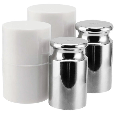 2 Pack 2 Kg Calibration Weights Top Notch Pro Grade for Digital Scales High Precision M1 Chrome Finish Steel Weights Silver Set