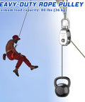 Heavy Duty 304 Stainless Steel Rope Pulley Set 16 Pack M15 Small Swivel Pulleys for lifting rope, 80 lb capacity shown