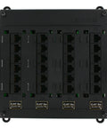 24 Port Cat5e Patch Panel With Twist Mount For Data And Phone Networking, Commercial Grade, Cat5e And Cat6 Ports front view