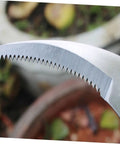 Sharp edge of Two Piece Manual Weeding Sickle Tool Set For Quick Garden Clearing And Harvesting Portable Multi Functional Garden Tool