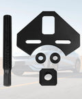 Sandfren car hub remover tool kit: black metal hub puller plate, long threaded rod, two spacers, and square block.