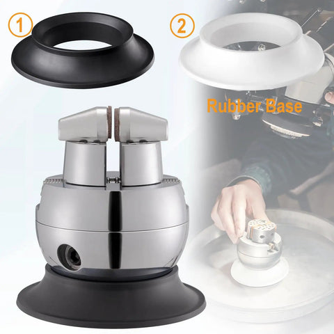 3 Inch Ball Vise Engraving Setting Tool With 360 Degree Rotation Pro Grade Jewelry Engraving Block And Attachment Set For Precision Crafting Stainless Steel Black Finish With Standard Block Included, shown with rubber base and attachment options.