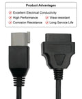 6Pin To 16Pin Motorcycle OBD Diagnostic Cable Adapter For OBD2 OBDII Systems with product advantages list and cable ends