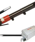 Compact 1B Needle Scaler Kit For Tight Spaces with inline grip, 12 needles, includes storage box. Lightweight pneumatic tool.