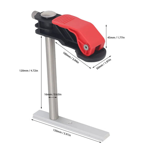 Two Pack Quick Release Hold Down Clamps For Woodworking Beefy Pro Grade Heavy Duty Stainless Steel Bench Dog Clamps with measurements