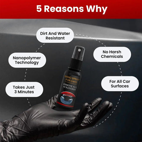 Nano Car Scratch Remover Spray Kit 3 Pieces Quick Shine And Long Lasting Protective Coating For Car Surfaces