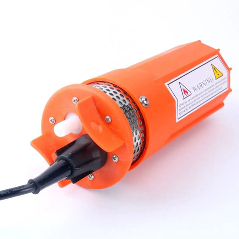 12V DC Submersible Deep Well Water Pump Powered by Solar Battery Power for Off Grid Remote Water Needs Great for Greenhouses