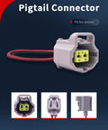 Hardcore Garage Edition Engine Coolant Temperature Sensor With Pigtail Harness showing detailed connector views and wiring.