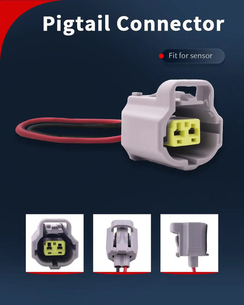 Hardcore Garage Edition Engine Coolant Temperature Sensor With Pigtail Harness showing detailed connector views and wiring.