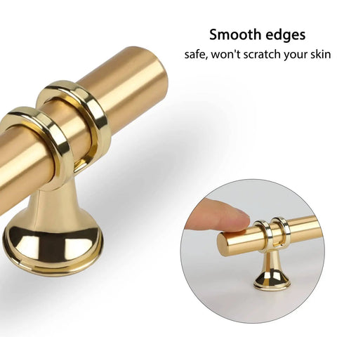 Gold Cabinet Handles 10 Pack Brushed Brass Pulls For Kitchen Cabinets And Dresser Drawers Champagne Gold Pull Hardware With 3 Inch Center To Center And Easy Installation Using Standard Or Breakaway Screws
