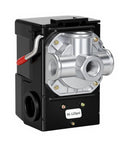 Four Port Air Compressor Pressure Switch For Pros And DIYs, Wide 95 To 125 PSI Range, 20 Amp Operation, with 6.3mm Unloader Valve Port.