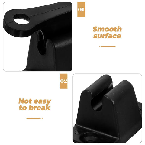 Close-up view of the Upgraded Sturdy Nylon T-Shaped Camper Door Latch Replacement Set with smooth surface and durable design.