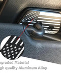 Rugged Aluminum Alloy Sun Visor Clip Repair Kit For Jeep Wrangler JK JL And Gladiator Fixes Sagging Visor With American Flag Black Finish Great For Off Road Builds