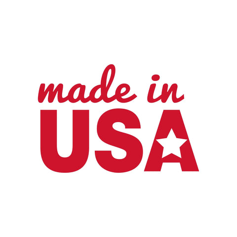"Made in USA" text logo indicating product origin