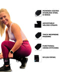 Premium Cable Machine Ankle Straps for Glute Kickbacks and Hip Abductions Featuring Hella Padded Cushioning and Rock Solid Non Slip Build in use.