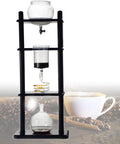 Hella Smooth Cold Brew Drip Coffee Maker With 1000 Ml Glass Pitcher And Sturdy Wooden Base, designed for home bar use.