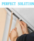 No Sweat Vertical Blind Repair Tabs And Panel Fixers used for easy installation, securing slats onto a track in an apartment.