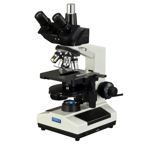 LED Trinocular Compound Microscope With Phase Contrast Kit Pro Grade Brightfield And Phase Contrast 40X To 2500X Magnification