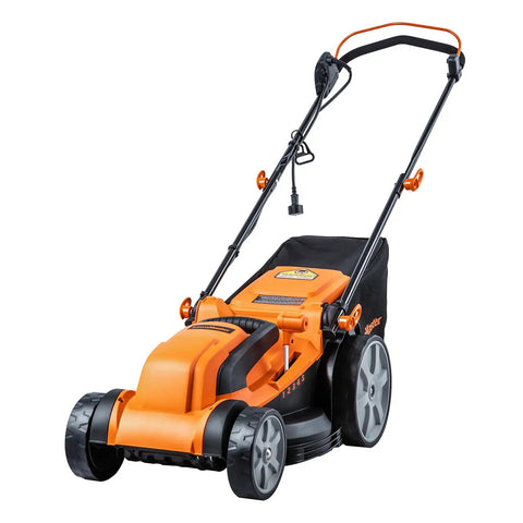 Electric Lawn Mower With 16 Inch Cutting Width 3500 RPM Power 12 Amp Corded Design Eco Friendly No Gas Or Batteries Needed