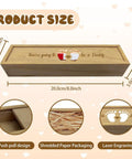 Wooden Pregnancy Keepsake Box For Dad And Hubby With Engraved Feet And Hearts Push Pull Baby Announcement Gift Raffia Ribbon Perfect Pregnancy Reveal Keepsake 8 By 2 By 1.2 Inches, 20x8cm wooden box