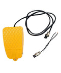 Beefy 110V Welding Tank Turning Rolls Linkage Roller With Rotary Positioner, Adjustable 0.8 To 32 Inch Diameter, 2200 Lb Capacity, PU Rollers For Welding Setup And Equipment Support. Yellow foot pedal with cable and connectors