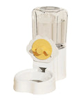 Automatic Pet Water Dispenser With A Drip Free Bowl And Hassle Free Self Refilling Setup For Cats And Dogs Easy Cage Friendly Mount, clear design with yellow nozzle.