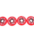 4 Pack Inline Roller Skate Wheels Urethane 84A For Fitness Roller Hockey And Street Skating 72mm 76mm 80mm Red with floral design