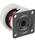 Heavy Duty Leveling Casters 4 Pack Slick Retractable Machine Wheels 1.5 Inch Nylon Aluminum Alloy 220 Lb capacity mounting plate with dual bearings.
