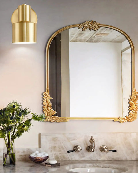 Two Pack Gold Industrial Wall Sconces With Adjustable 280 Degree Tilt And 180 Degree Swing E26 Vintage Brass Vanity Lamps UL Listed