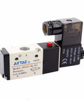 DC24V 3/2 Way Solenoid Valve, 1/4 Inch PT, Normally Closed, Aluminum Body, Model 3V210-08, high flow pneumatic valve
