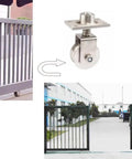 Rock Solid Heavy Duty 68mm V Groove Gate Wheels With Spring Loaded Casters Stainless Steel Rolling Gate Caster For Sliding Gates 550 Lbs Load Capacity V Shaped Design
