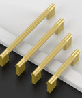 10 Pack 6.3 Inch Brushed Gold Knurled Kitchen Cabinet Handles for Cupboards and Drawers Premium Knob Pulls Durable Metal Hardware Easy Install Sleek Modern Cabinet Pulls, 4 brushed gold metal handles