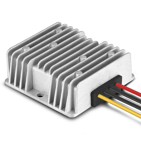 Golf Cart 120W 48V to 12V Converter Regulator 10A Waterproof Voltage Reducer for 36V and 48V Systems High Efficiency Aluminum Body