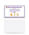 Front and back view of the IPA Pre Saturated Currency Counter Cleaning Card for bill validators and ATMs, 3x6.25 inches