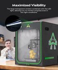 Heavy Duty 3D Printer Enclosure With Ventilation And LED Light, featuring clear window, fits most medium printers, Ender 3 Pro compatible