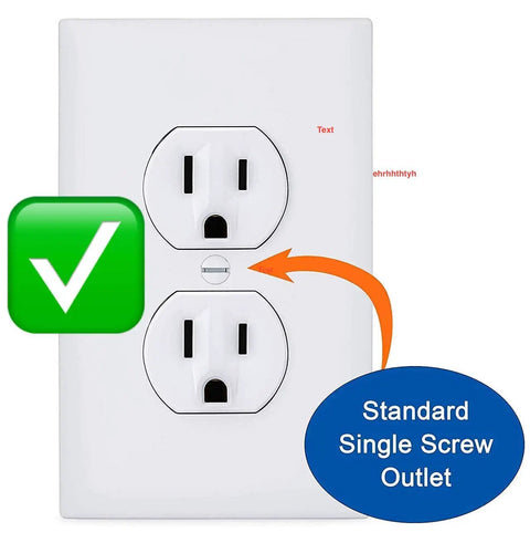 Self-Closing Outlet Covers For Center Screw Outlets, 3 Inches Wide By 4.75 Inches High, 6 Pack Baby Proofing Safety Shields
